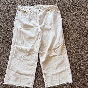 American Eagle Outfitters White Flare Jeans